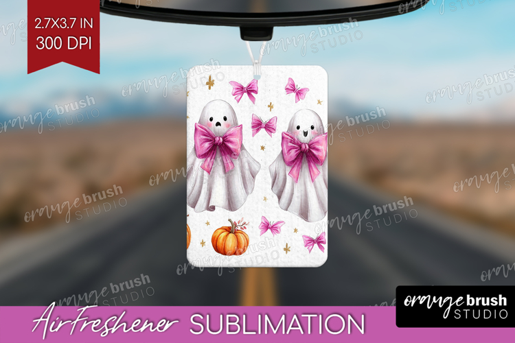 Cute Ghost Air Freshener PNG - Spooky Halloween PNG