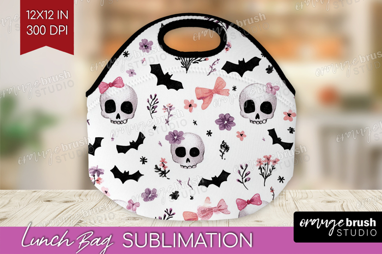 Cute Ghost Lunch Bag - Spooky Halloween Lunch Bug PNG
