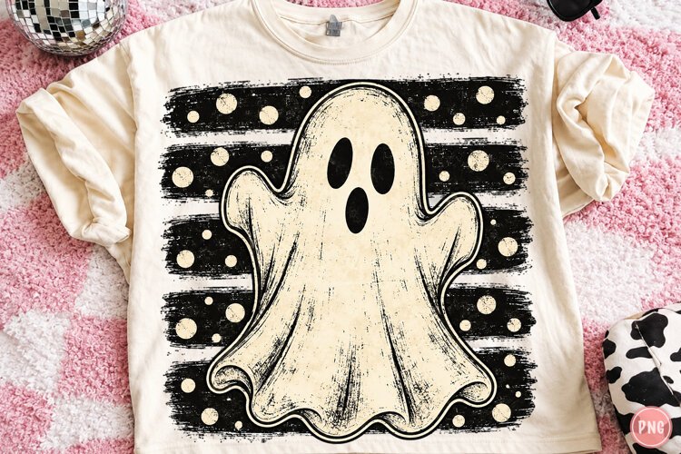 Ghost Polka Dot Stripes PNG example image 1
