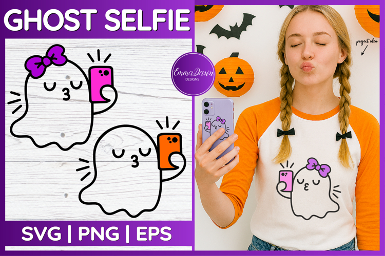 Cute Ghost Silhouette Image 3