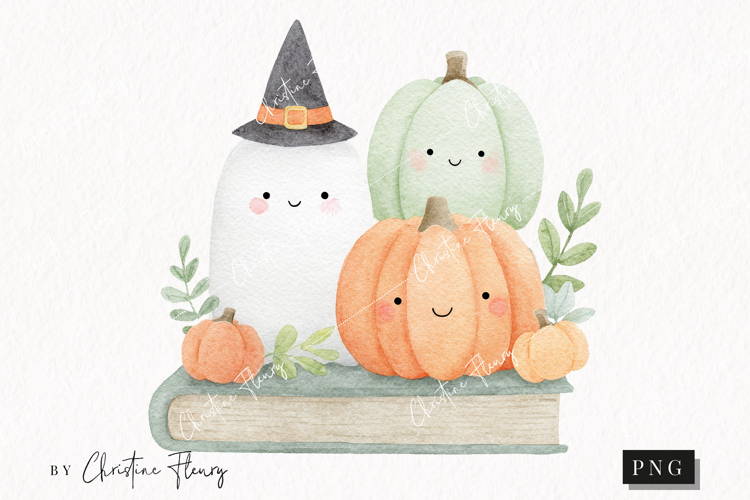 Cute Halloween Scene Clipart | Halloween PNG