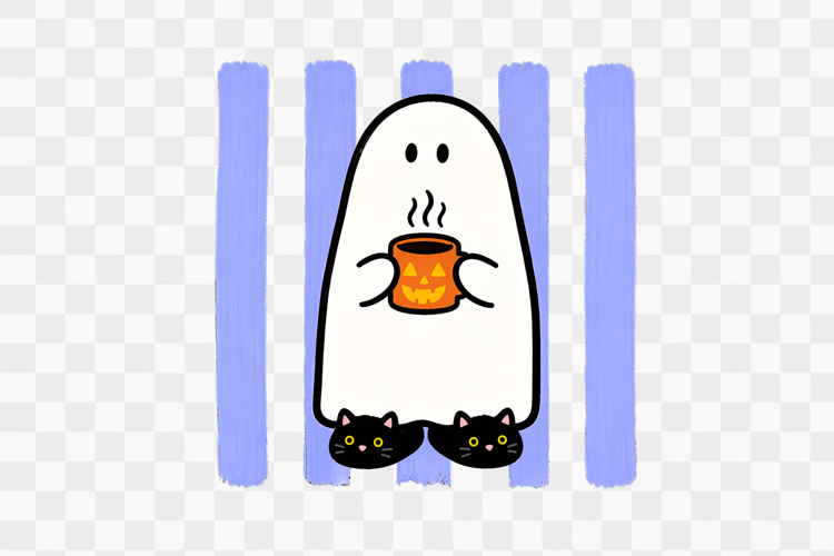 Cute Ghost Coffee Png Shirt Sublimation Design