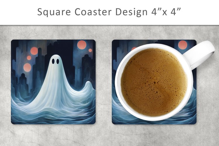 Halloween Ghost Coaster, Kitchen Decor