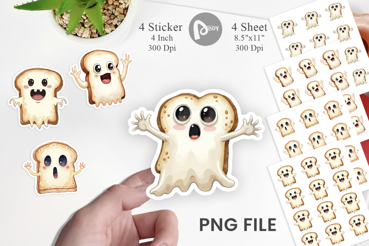 Ghost Toast Sticker