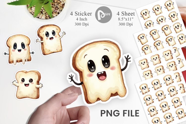 Ghost Toast Sticker