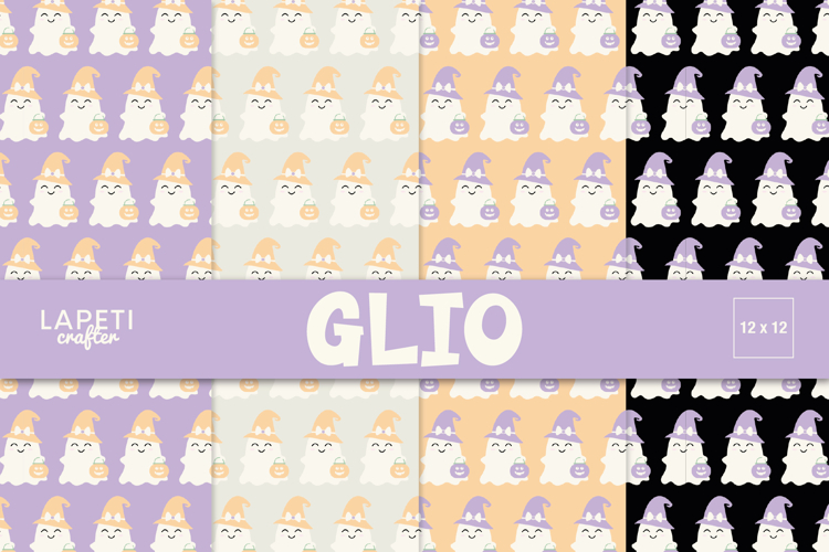 Pastel Ghost Witch Digital Paper | Halloween Background