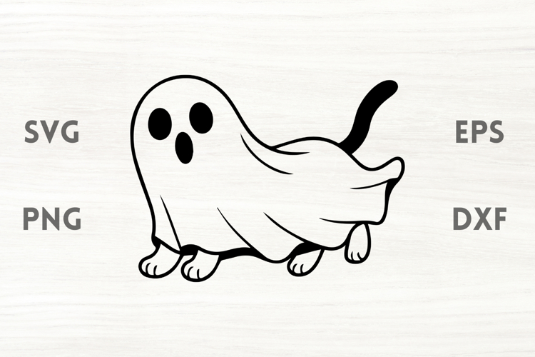 Ghost with Paws SVG