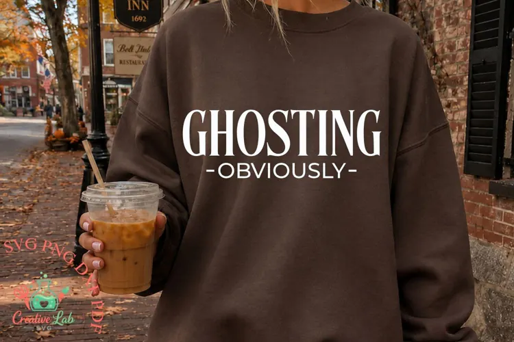 Ghosting Obviously, Halloween Shirt SVG, PNG, Funny Ghost