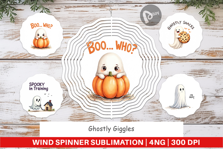 Ghostly Giggles Wind Spinner
