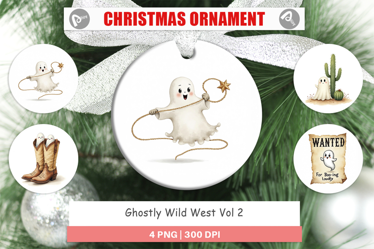 Ornament Watercolor Ghostly Wild West