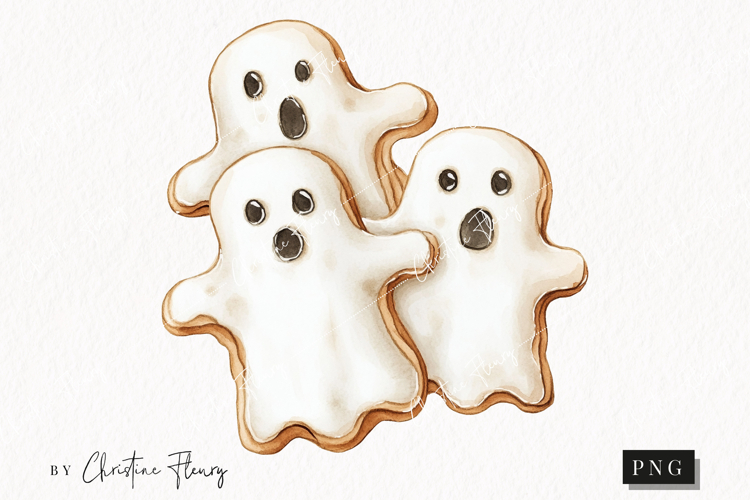 Cozy Halloween Ghost Cookies | Halloween PNG