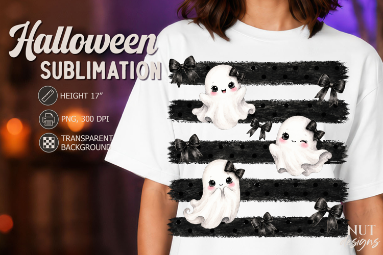 Cute Halloween Ghost Shirt Coquette Halloween sublimation