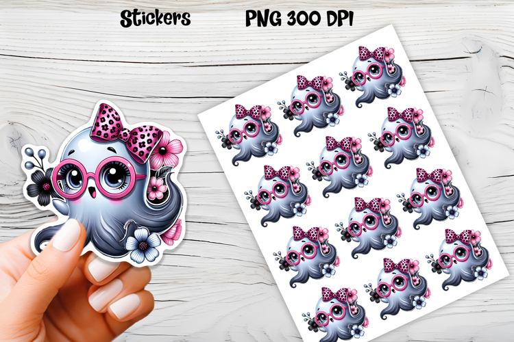 Halloween ghost stickers | Printable Halloween stickers