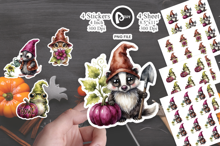 Ghoulish Garden Gnomes Sticker