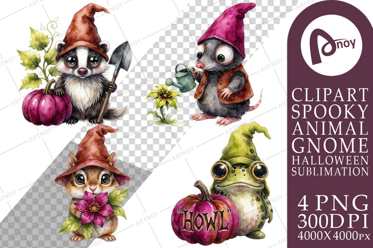 Ghoulish Garden Gnomes Sublimation example image 1