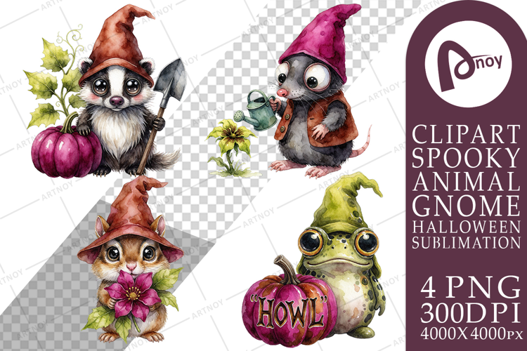 Ghoulish Garden Gnomes Sublimation