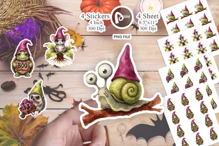 Ghoulish Garden Gnomes Sticker example image 1