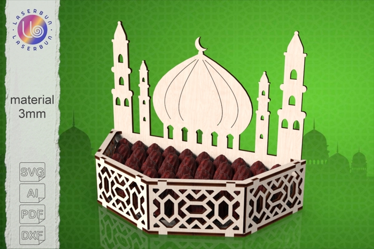 Ramadan Gift Tray Box, Islamic Decorative Box for Sweets