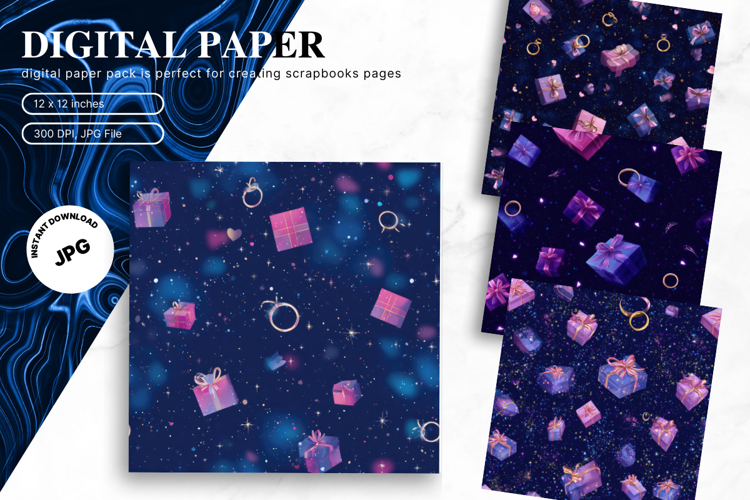 Gift Box Christmas Background Seamless Pattern Gift Wrap_1