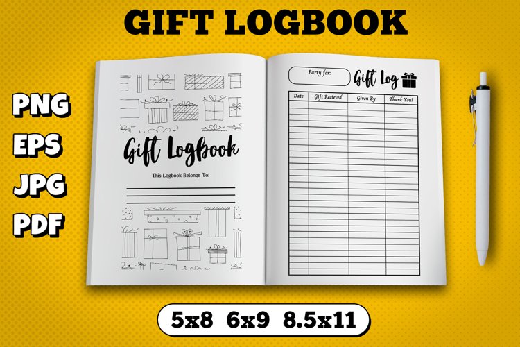 Amazon kdp gift logbook interior for kindle publisher example image 1