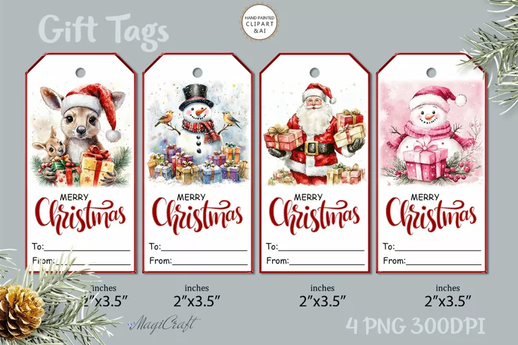 Christmas Gift Tags| Merry Christmas Printable Tags| Snowman