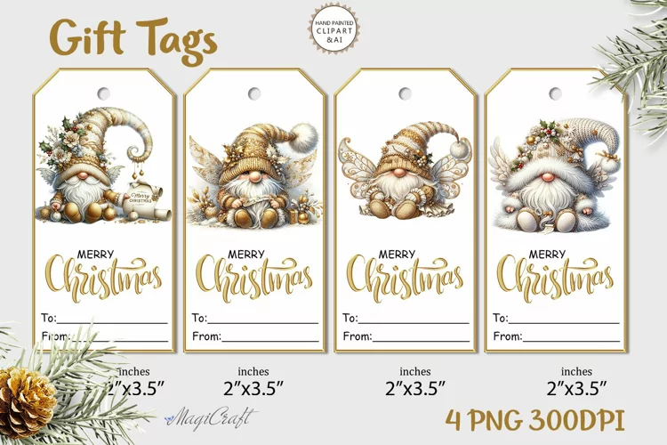 Christmas Gift Tags| Merry Christmas Printable Tags| gnomes