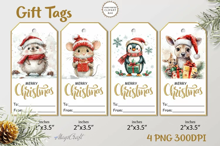 Christmas Gift Tags| Merry Christmas Printable Tags| Snowman