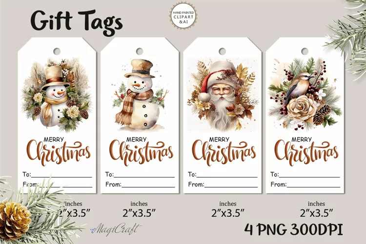 Christmas Gift Tags| Merry Christmas Printable Tags| Snowman