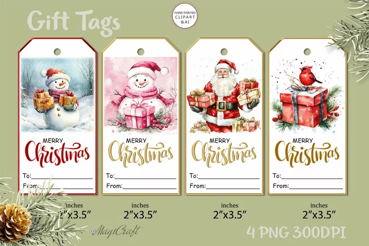 Christmas Gift Tags| Merry Christmas Printable Tags| Snowman