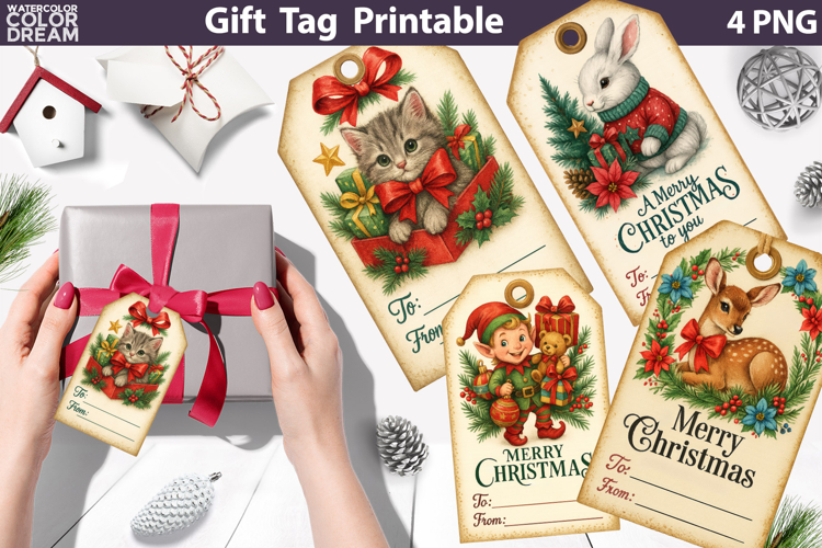 Vintage Christmas Gift Tags | Christmas Label