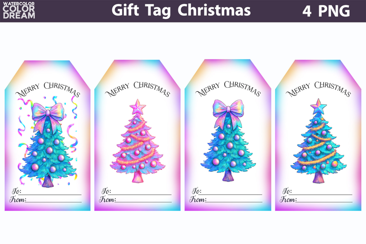 Iridescent Christmas Gift Tags | Junk Journal Card