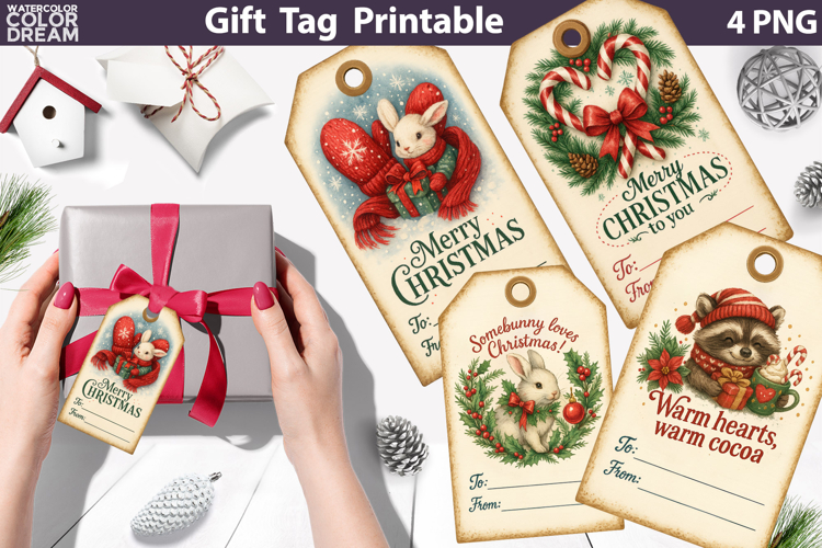 Vintage Christmas Gift Tags | Christmas Label