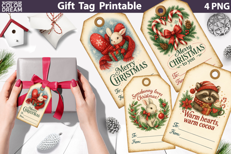 Vintage Christmas Gift Tags | Christmas Label