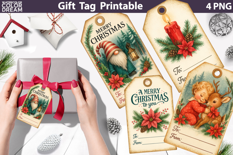 Vintage Christmas Gift Tags | Christmas Label