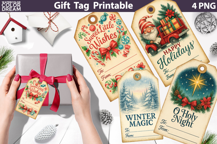 Vintage Christmas Gift Tags | Christmas Label