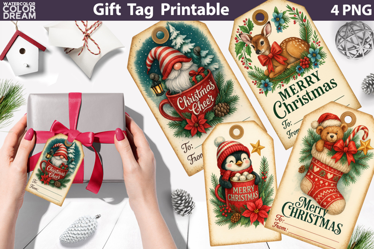 Vintage Christmas Gift Tags | Christmas Label