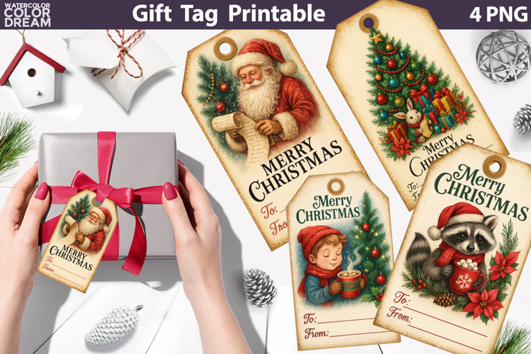 Vintage Christmas Gift Tags | Christmas Label