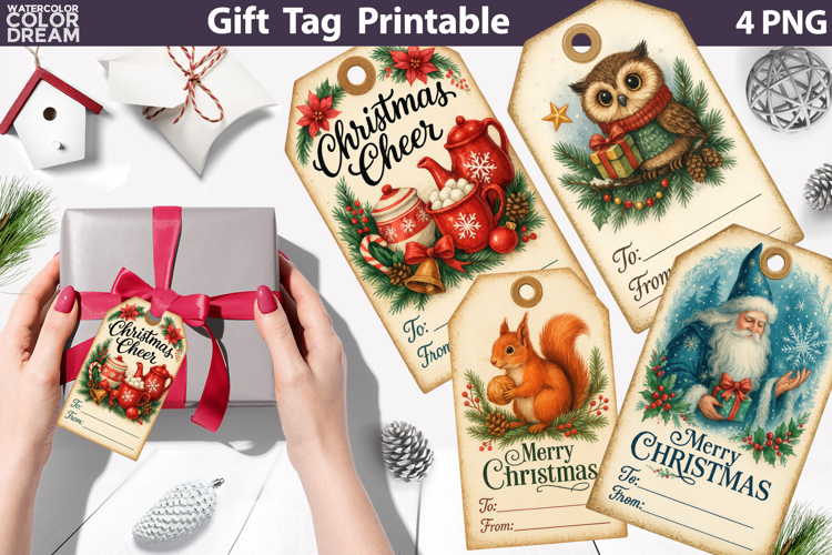 Vintage Christmas Gift Tags | Christmas Label