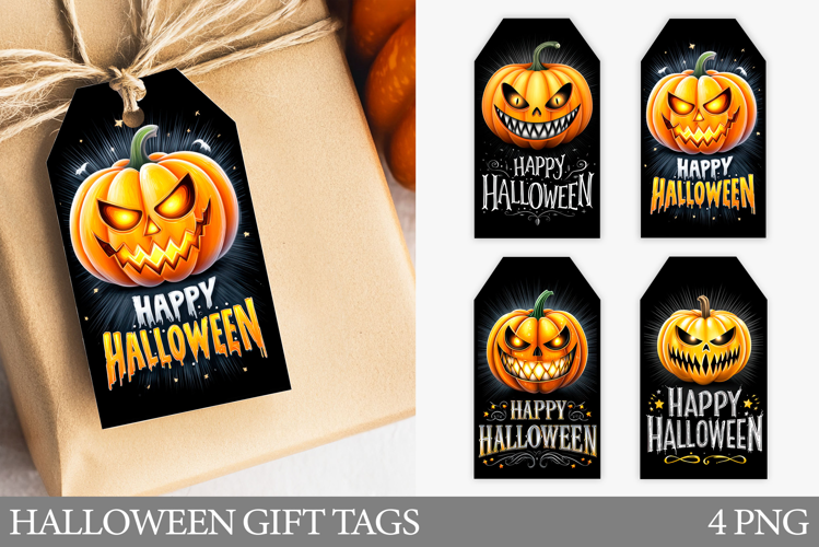 Halloween Gift Tag Printable. Halloween Pumpkin Gift Tag