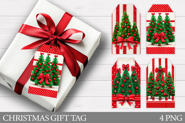 Christmas Gift Tag Printable. Christmas Tree Gift Tag Design
