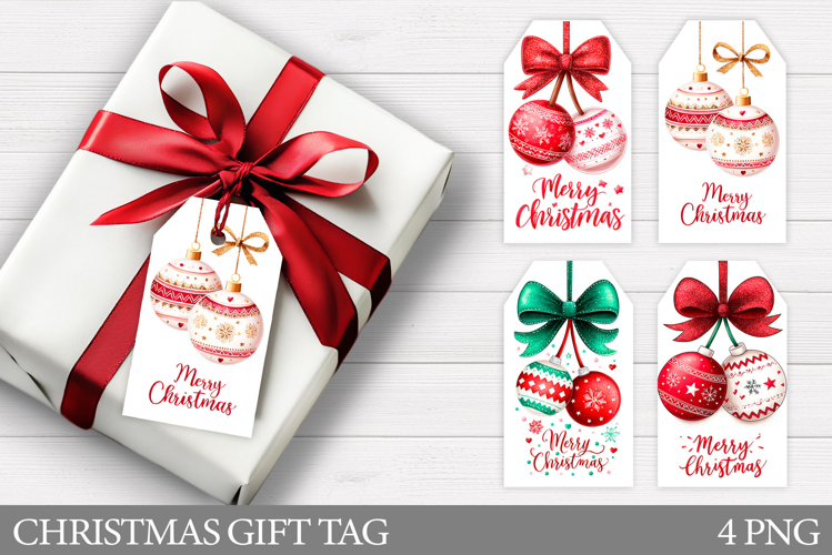 Christmas Gift Tag Printable. Christmas Ornament Gift Tag