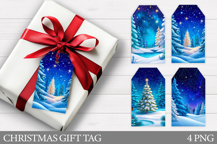 Christmas Gift Tag Printable. Christmas Tree Gift Tag Design