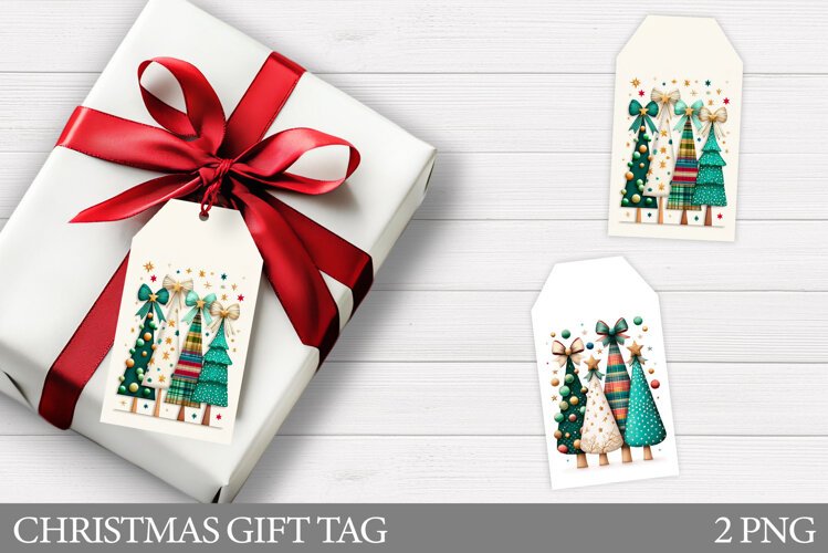 Christmas Tree Gift Tag Design. Christmas Gift Tag Printable example image 1