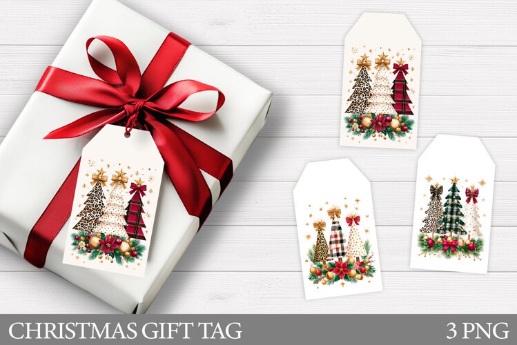 Christmas Gift Tag Printable. Christmas Tree Gift Tag Design example image 1