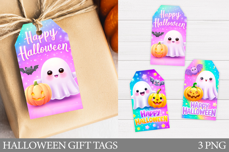 Cute Ghost Gift Tag. Halloween Gift Tag Printable