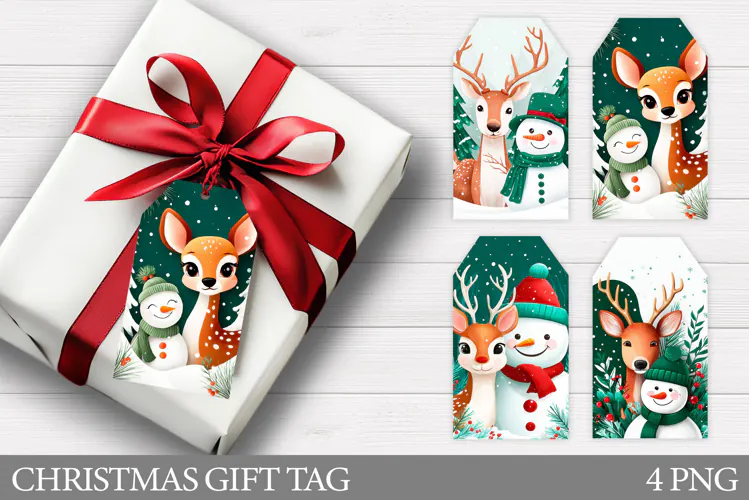 Christmas Gift Tag Printable. Christmas Ornament Gift Tag