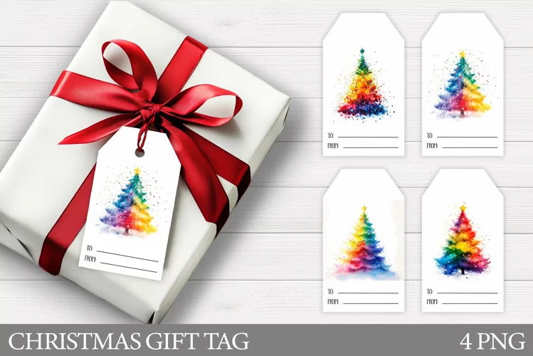 Christmas Tree Gift Tags. Christmas Gift Tag Printable