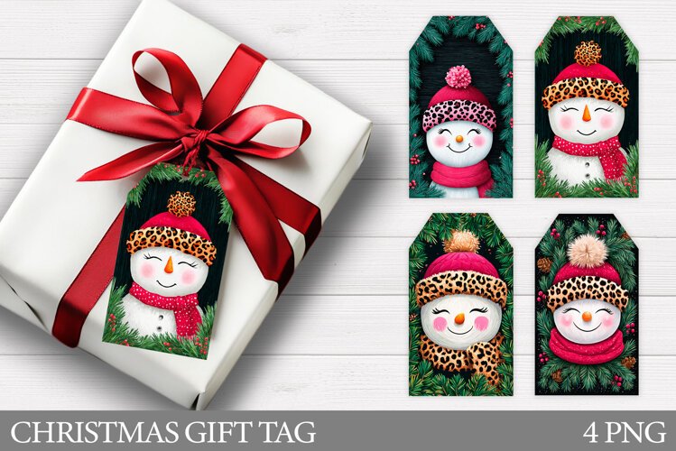 Christmas Snowman Gift Tag. Christmas Gift Tag Design example image 1