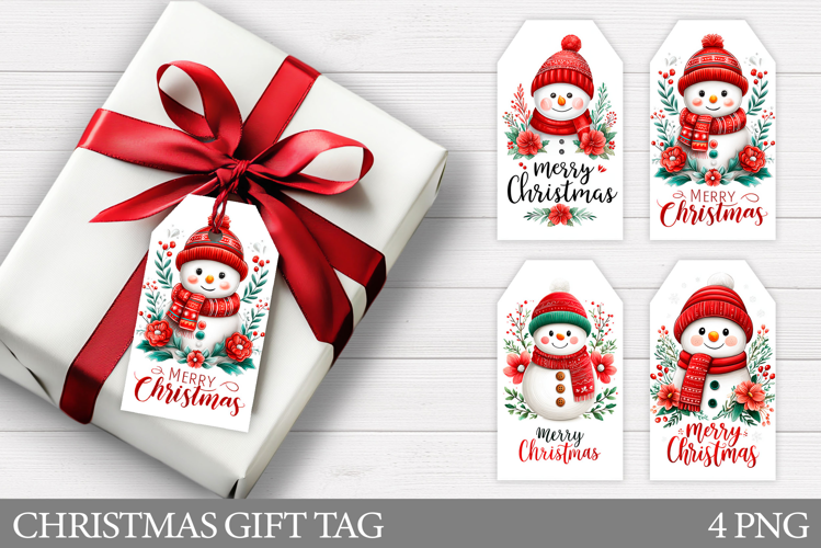Christmas Snowman Gift Tag. Christmas Gift Tags Printable
