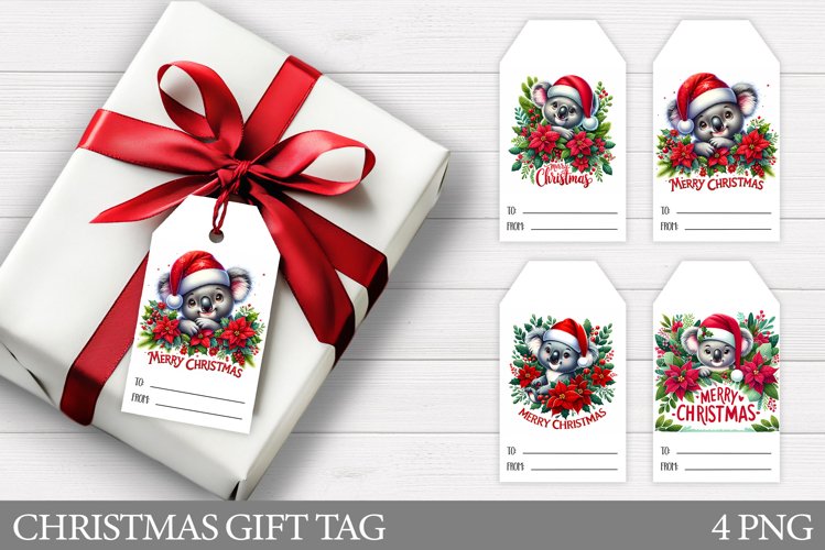 Christmas Gift Tags. Christmas Koala Gift Tag Printable